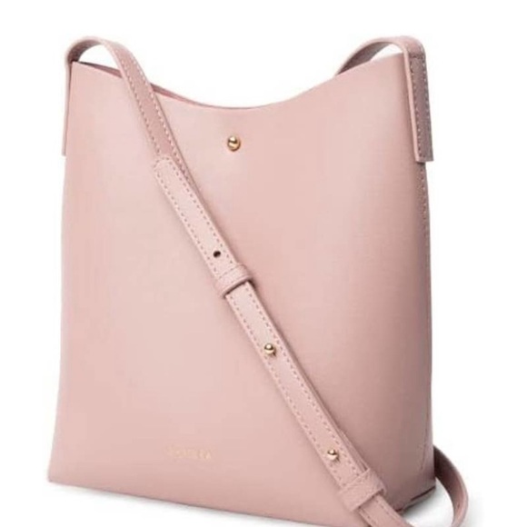 💕NWOT ANTHROPOLOGIE SAMARA BLUSH PINK CROSSBODY BUCKET BAG 💕 - Picture 5 of 5